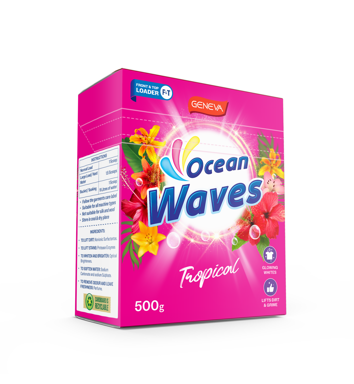Geneva Ocean Waves Tropical 500g Laundry Powder (20 Per Outer)