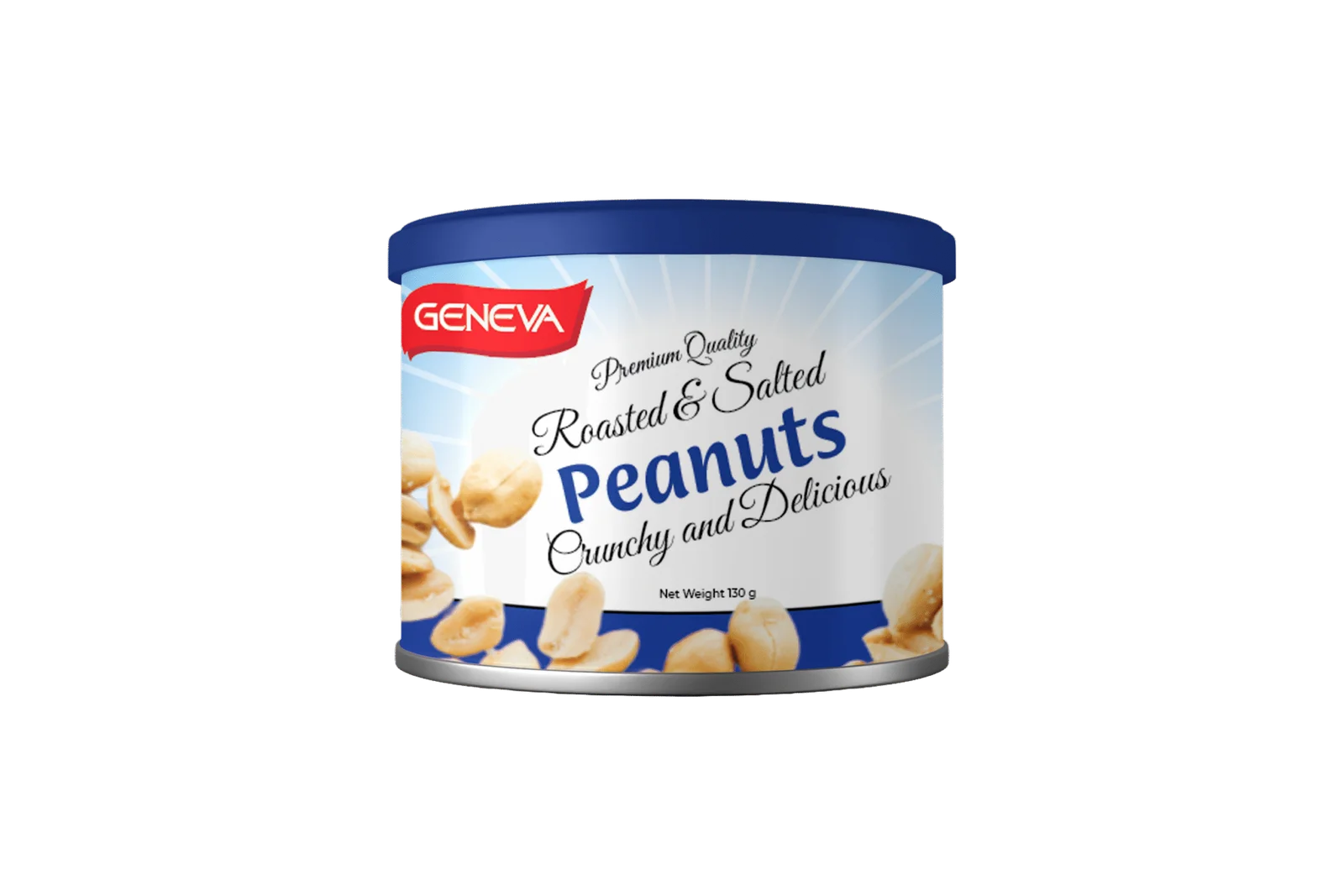 Geneva Roasted and Salty Peanuts Crunchy and Delicious 130g (24 Per Outer)