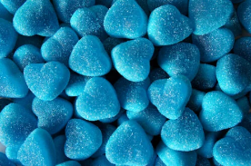 Damel Blue Raspberry Filled Hearts 2kg (1 Per Outer)