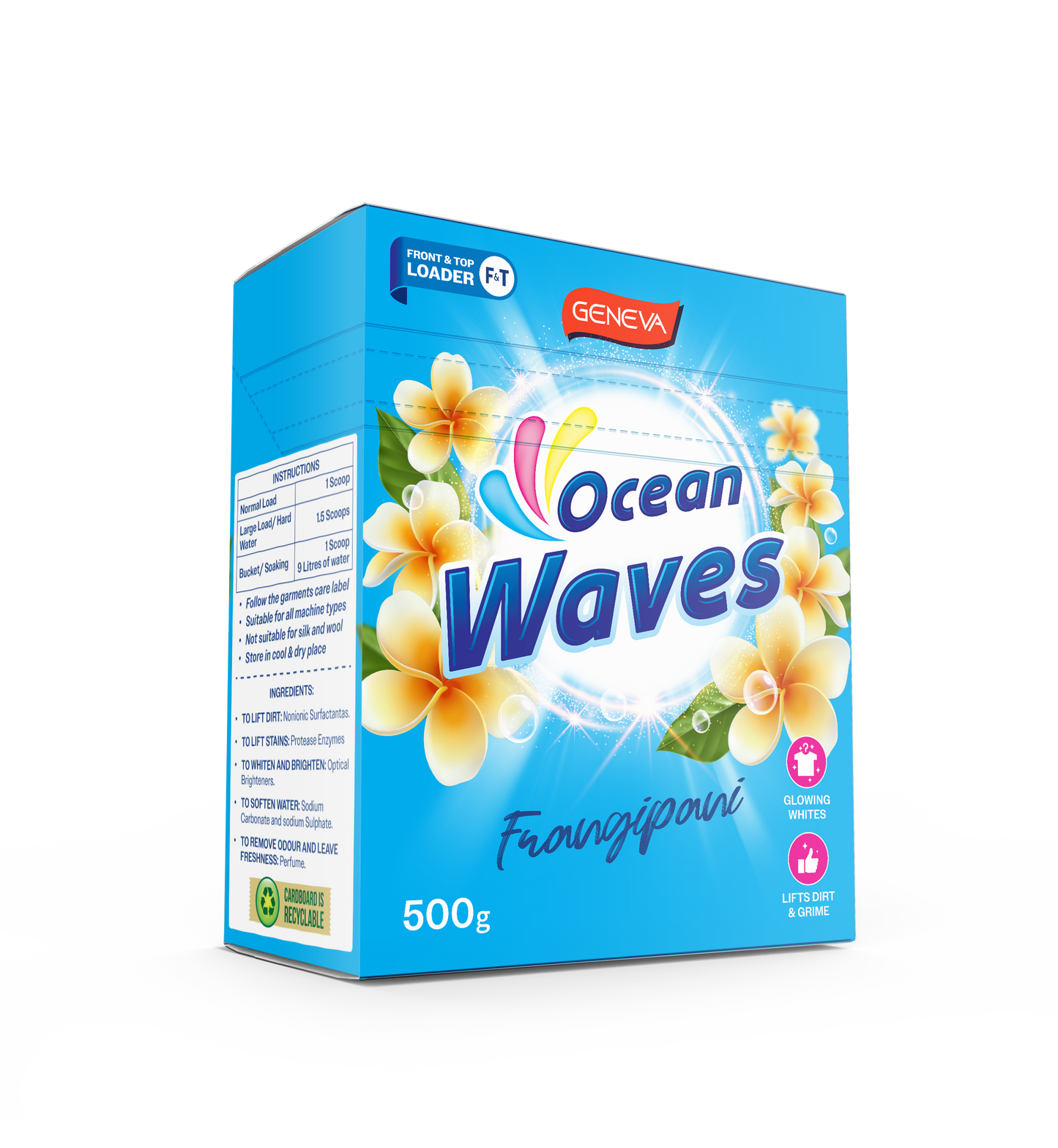 Geneva Ocean Waves Frangipani 500g Laundry Powder (20 Per Outer)