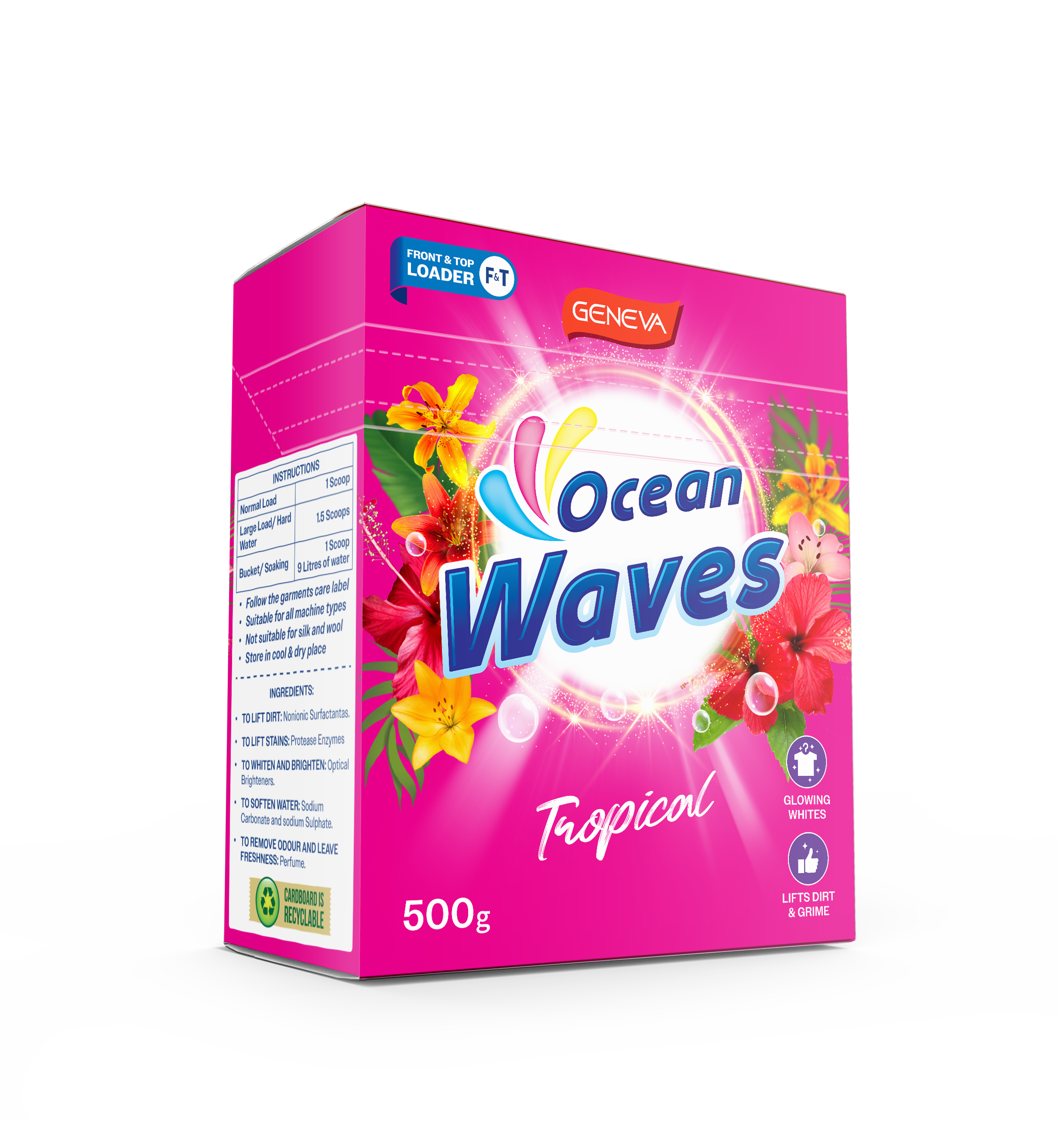 Geneva Ocean Waves Tropical 500g Laundry Powder (20 Per Outer)