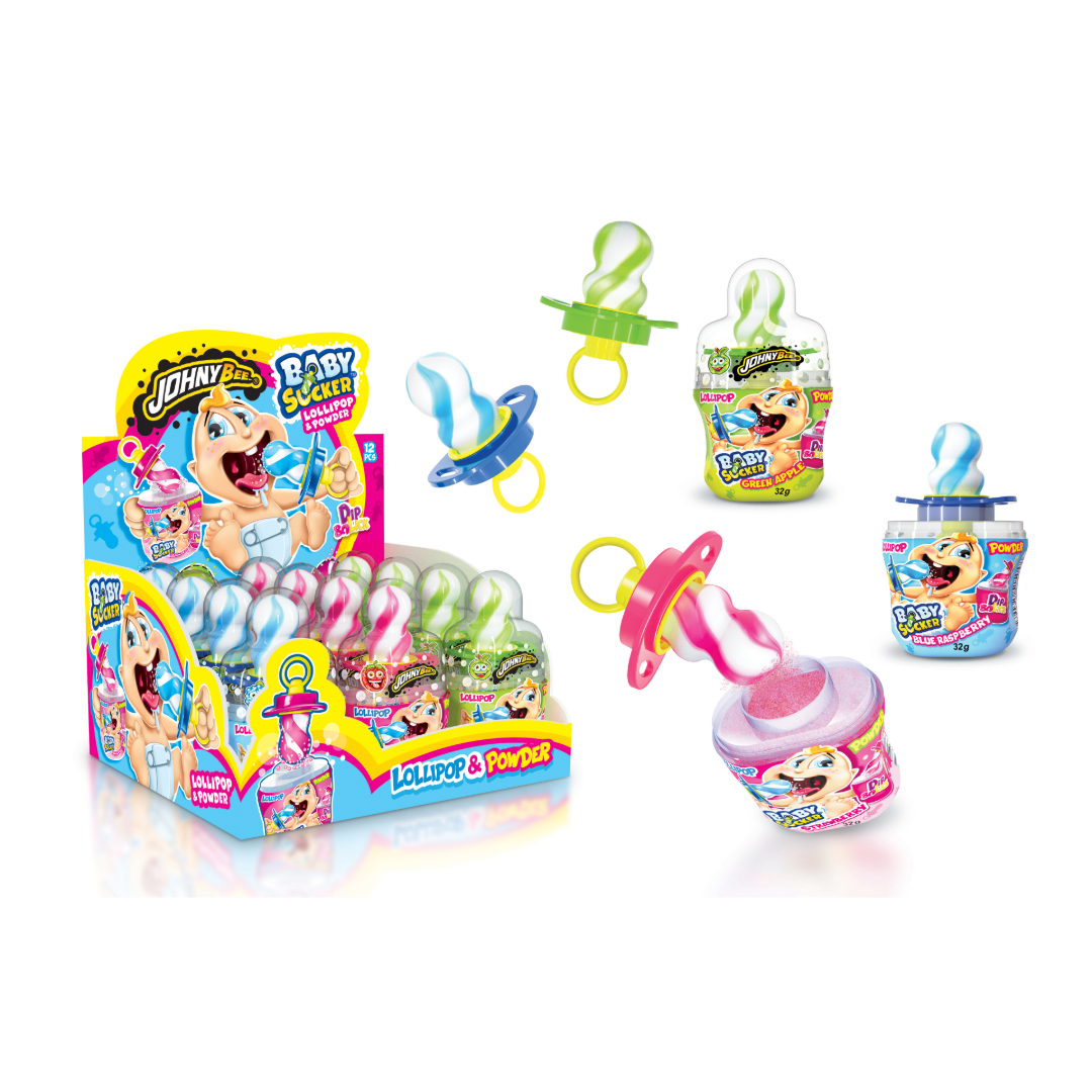 Johny Bee Baby Sucker 12pcs (1 Per Outer)
