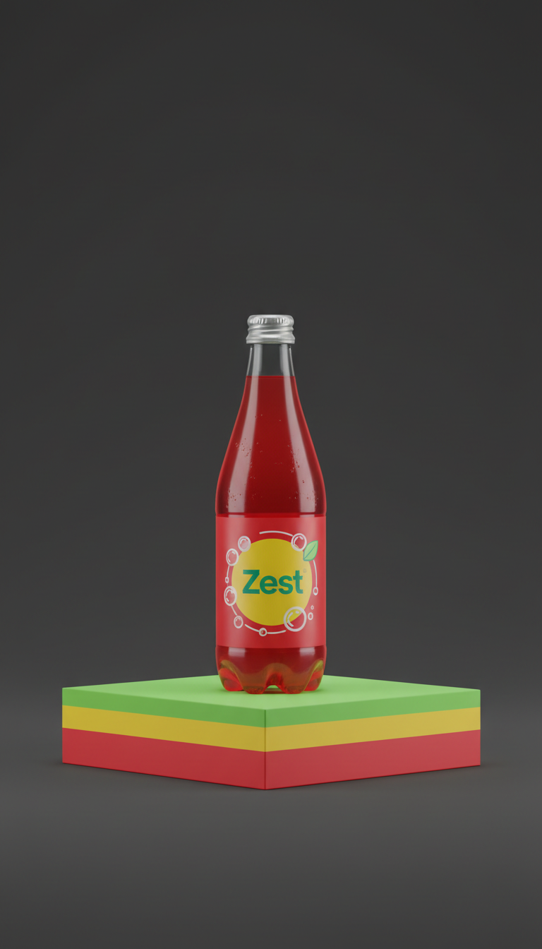 Zest Red sparkling water bottle
