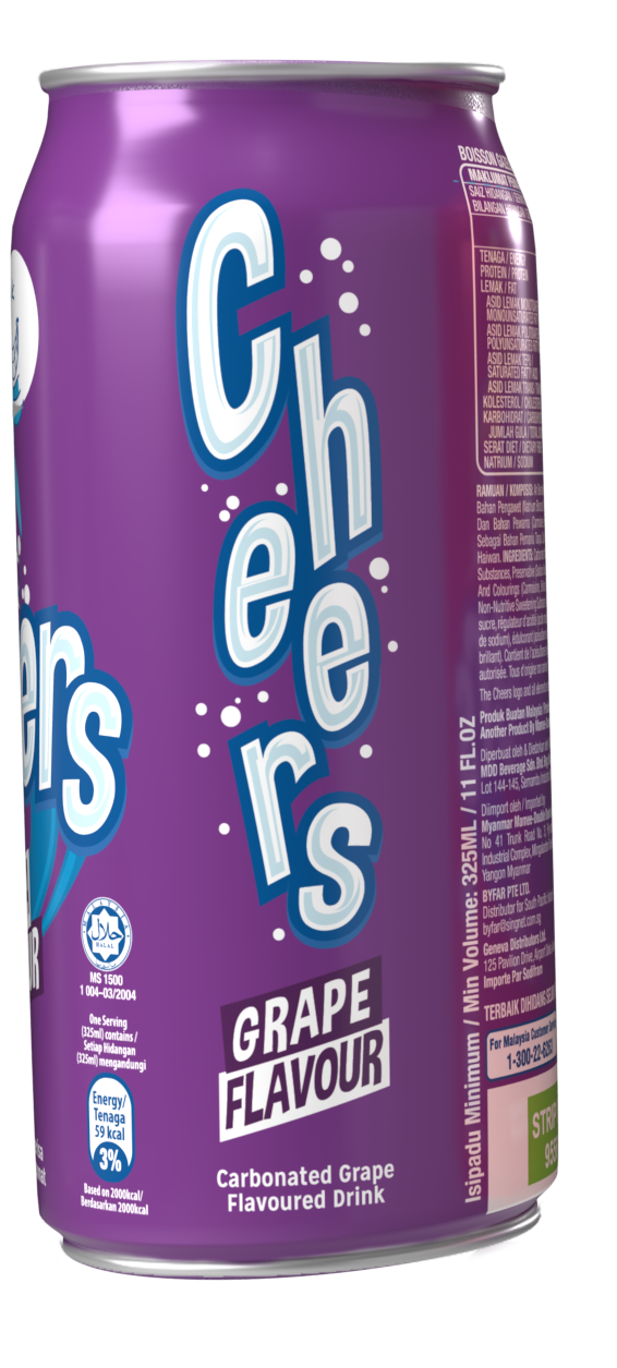 Cheers Grape Soda 325ml (24 Per Outer)