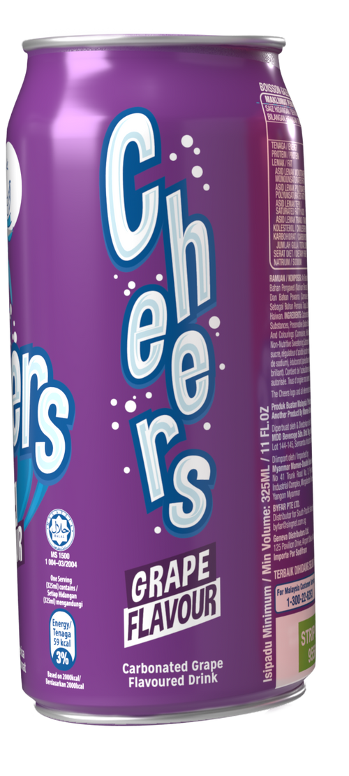 Cheers Grape Soda 325ml (24 Per Outer)