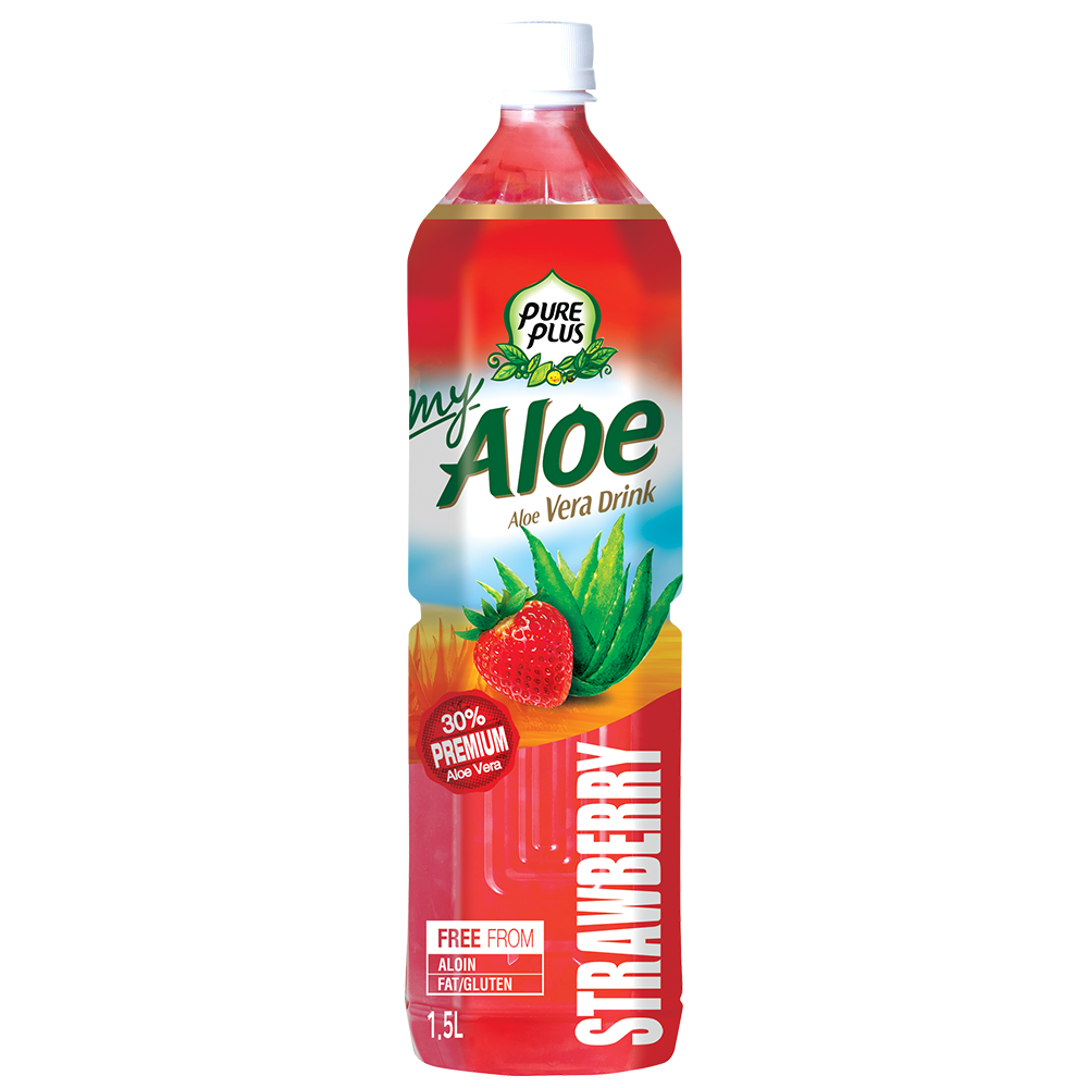 Pure Plus My Aloe Strawberry Drink 1.5L (12 Per Outer)